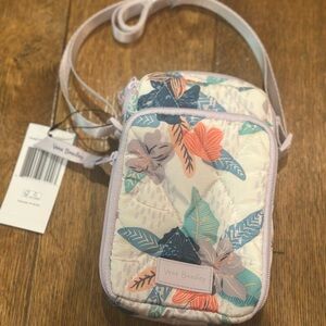 Vera Bradley Tropical Floral RFID Petite Cellphone Crossbody
